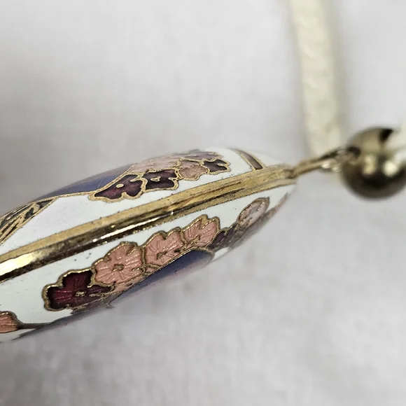 Vintage Cloisonne Butterfly Pendant Necklace - Picture 4 of 10